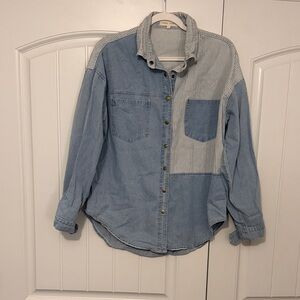 Gilded Intent Blue and White Striped Shirt